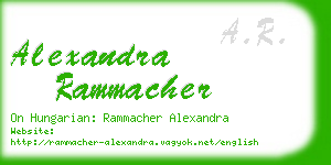 alexandra rammacher business card